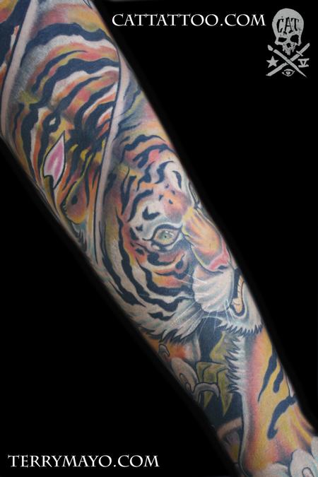 Tattoos - tiger sleeve 08 - 62469